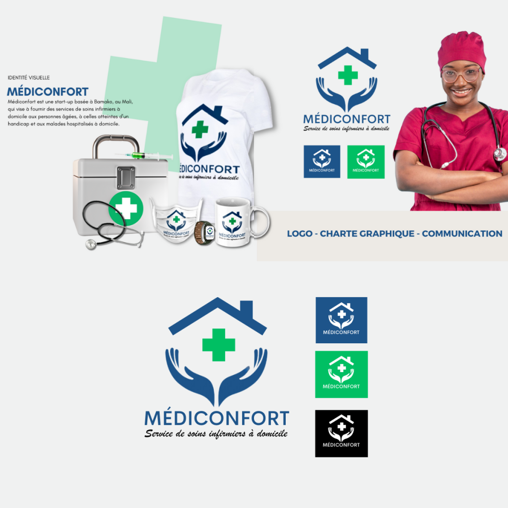 Identité visuelle pour un service de soins mobile à domicile
